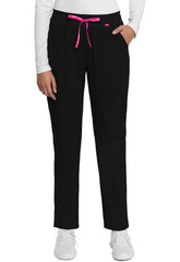 MEDCOUTURE - Mid Rise Drawstring Tapered Leg Pant - Ebony Store