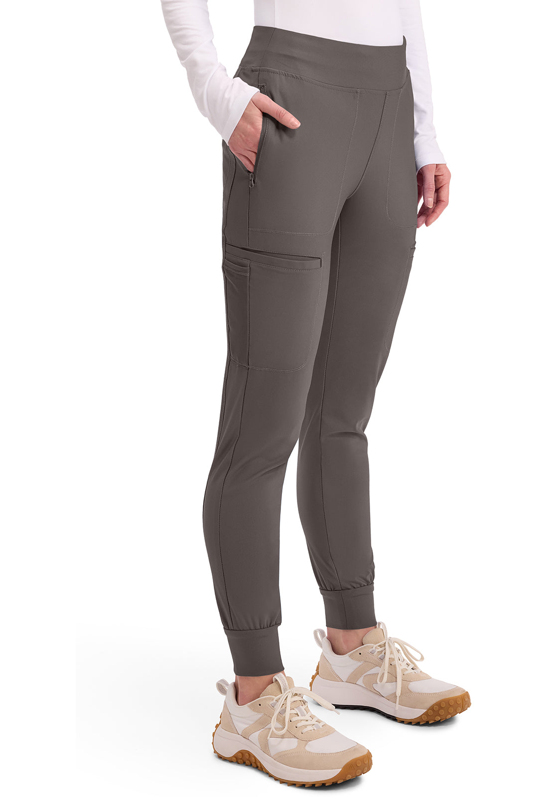 CHEROKEE - Mid Rise Tapered Leg Drawstring Pant - Ebony Store