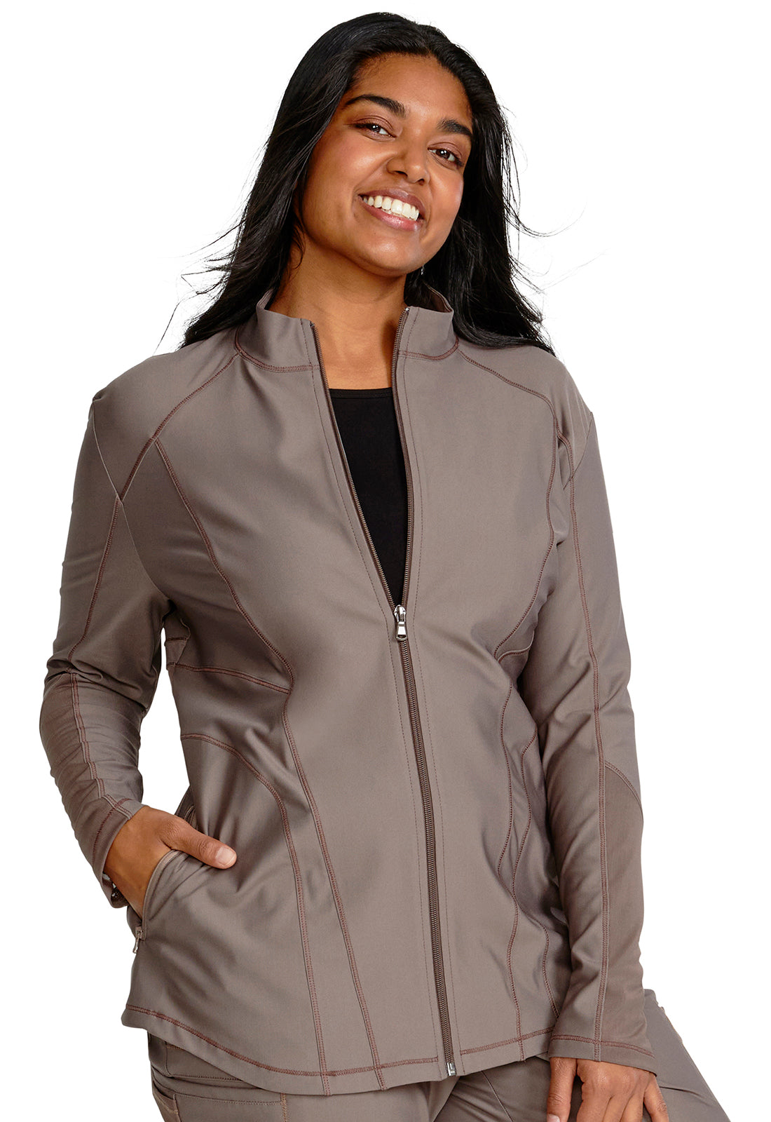 CHEROKEE - Zip Front Jacket - Ebony Store