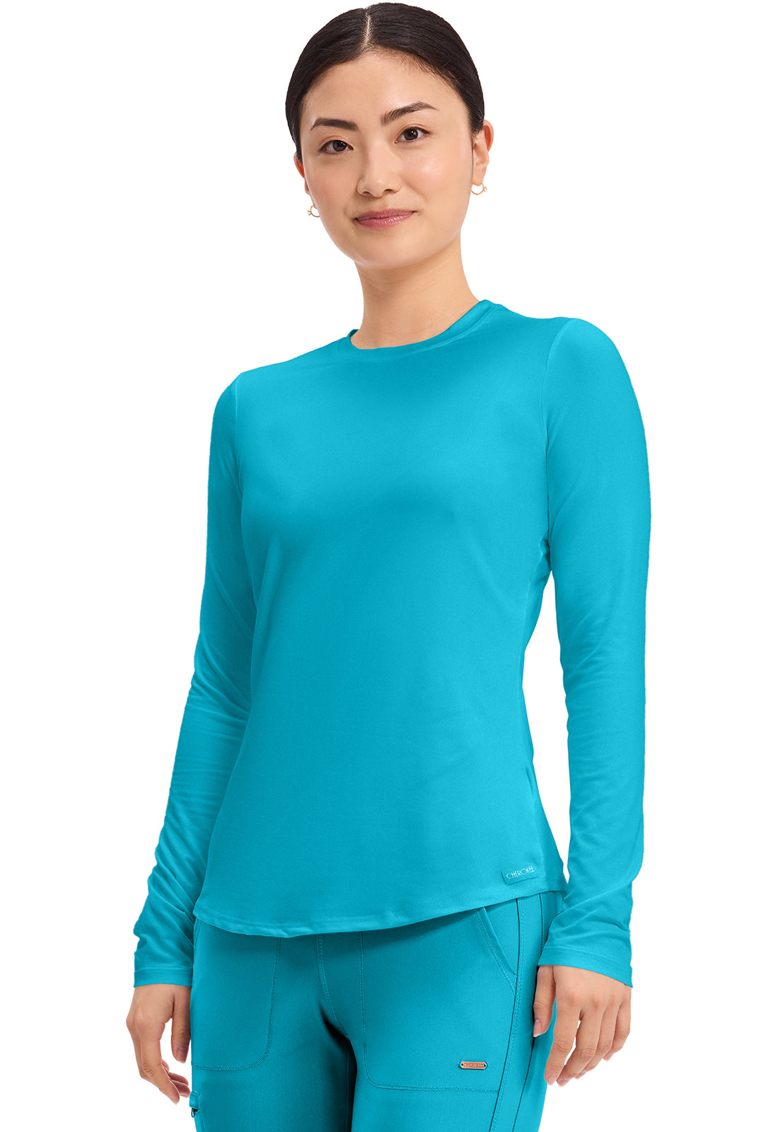 CHEROKEE - Long Sleeve Underscrub Knit Tee - Ebony Store