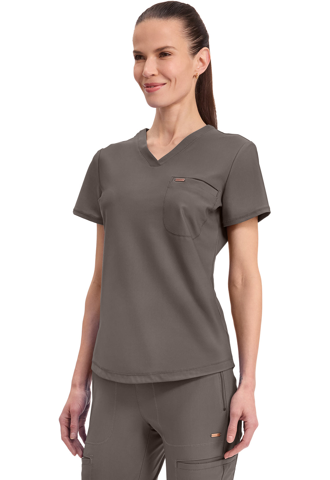 CHEROKEE - Tuckable V-Neck Top - Ebony Store