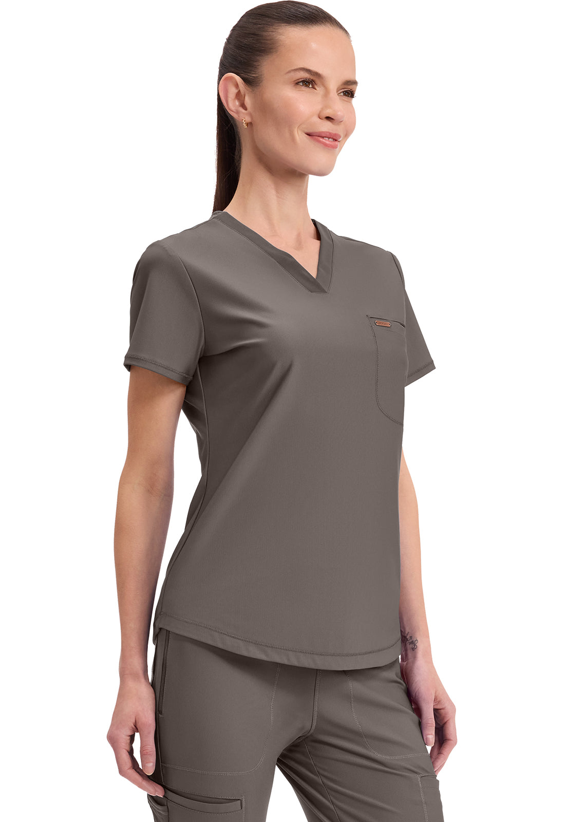 CHEROKEE - Tuckable V-Neck Top - Ebony Store