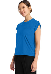 CHEROKEE - Women's 1-Pocket Crew Neck Top - Ebony Store