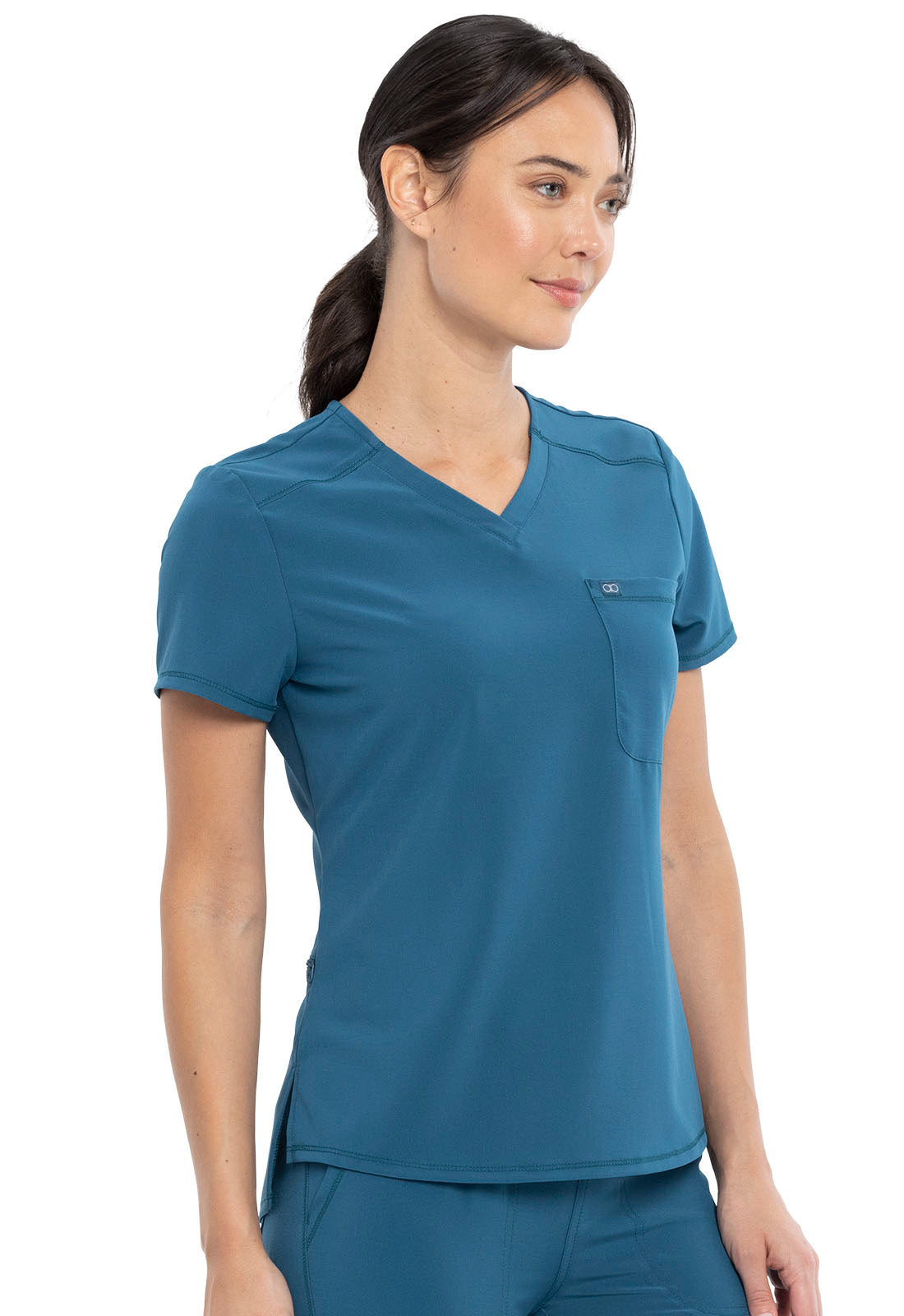 CHEROKEE - Tuckable V-Neck Top - Ebony Store