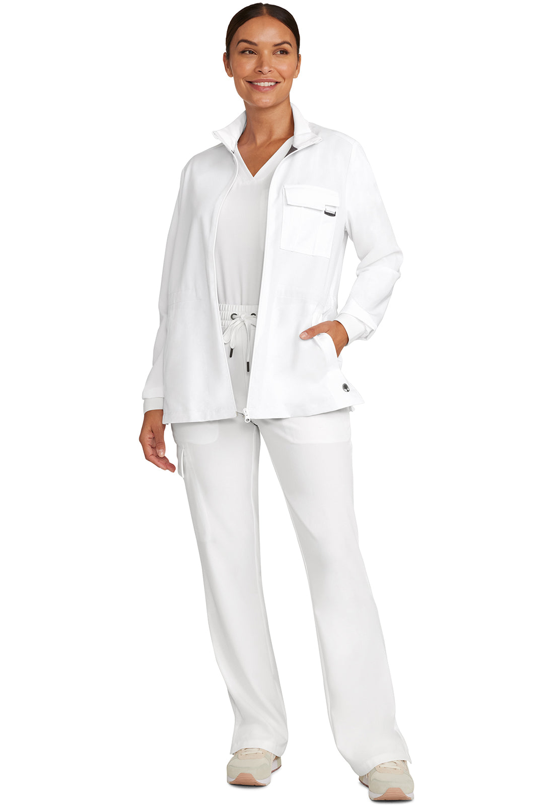 HEALING HANDS - Women's Zip Front Utility Jacket - Ebony Store