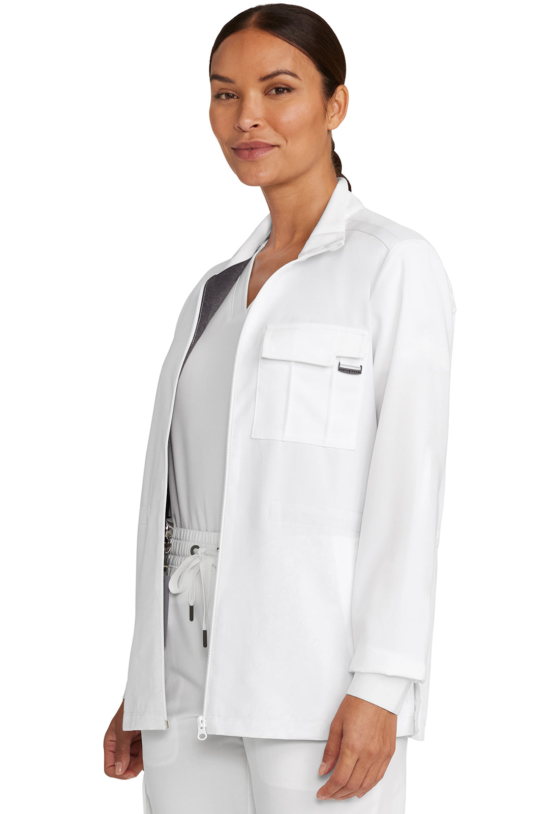 HEALING HANDS - Women's Zip Front Utility Jacket - Ebony Store