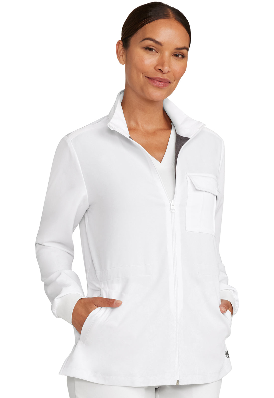 HEALING HANDS - Women's Zip Front Utility Jacket - Ebony Store