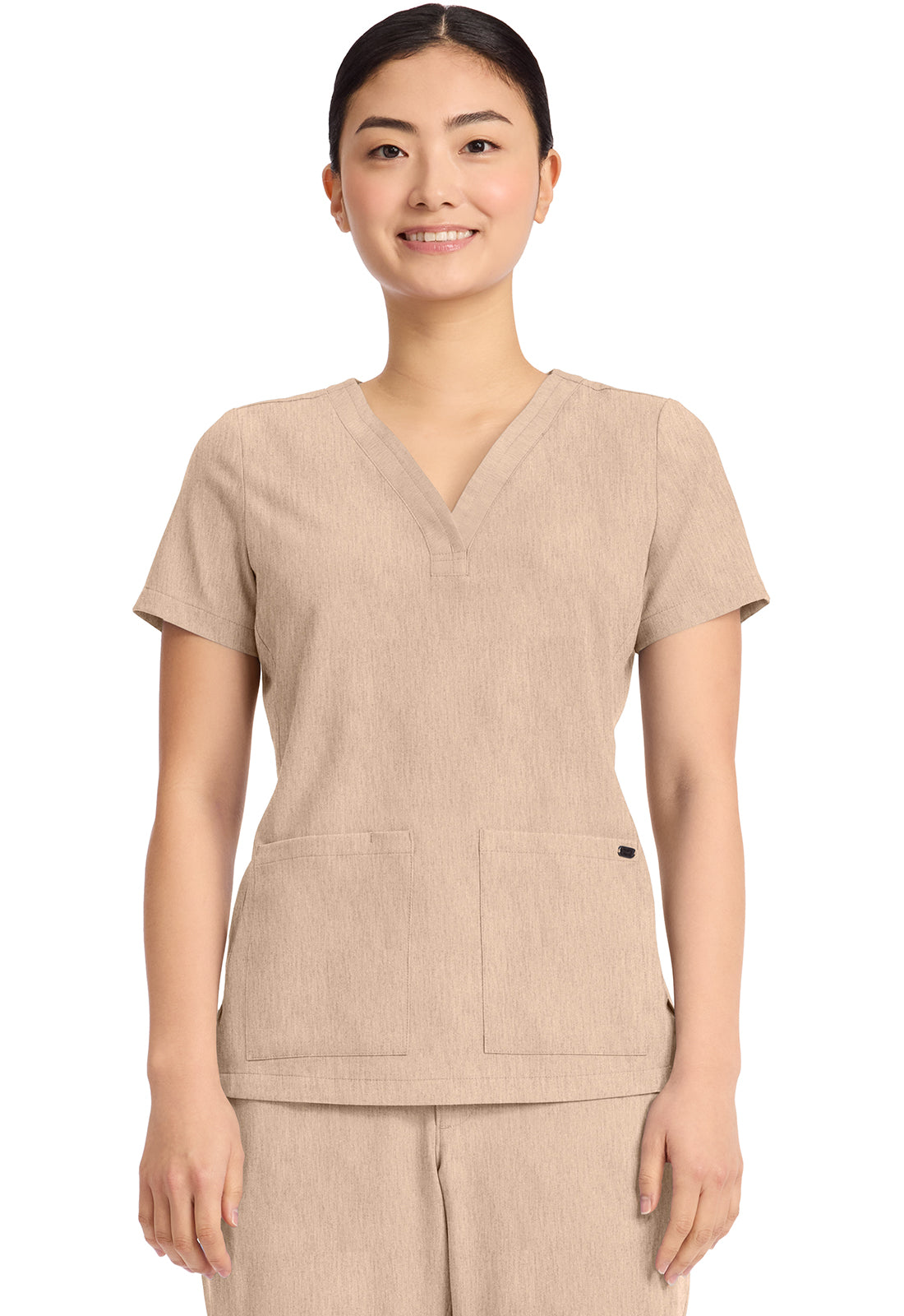 HEALING HANDS - Women's 3-Pocket Y-Neck Top - Ebony Store