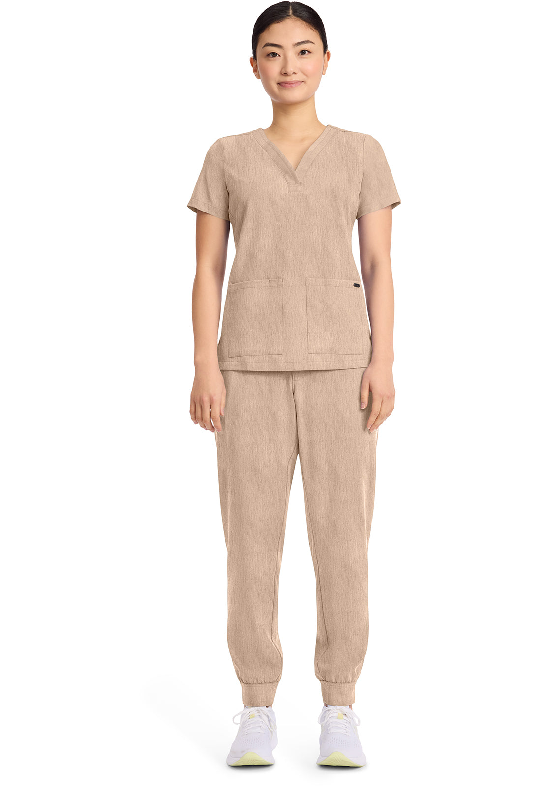 HEALING HANDS - Women's 3-Pocket Y-Neck Top - Ebony Store