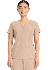 HEALING HANDS - Women's 3-Pocket Y-Neck Top - Ebony Store