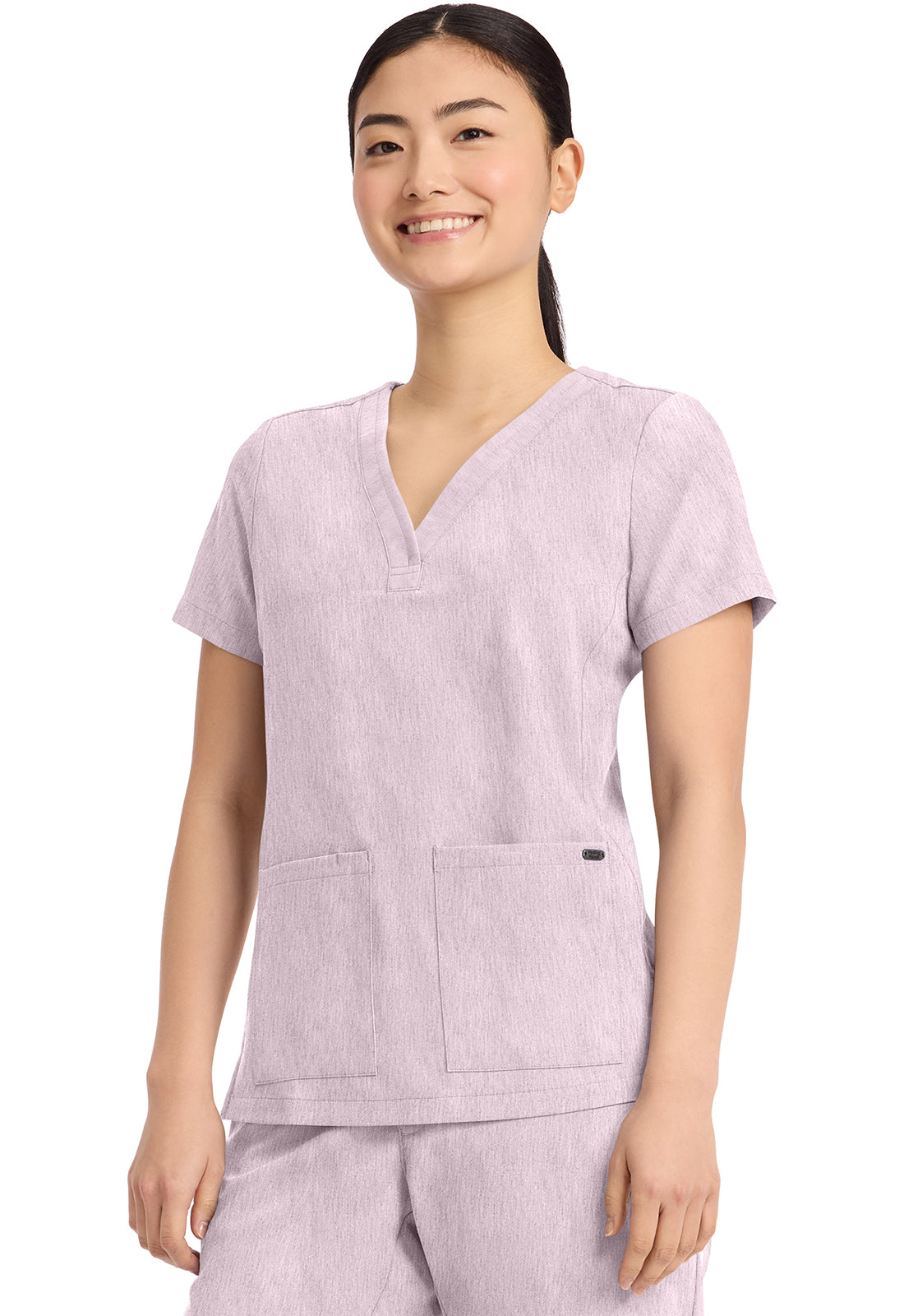 HEALING HANDS - Women's 3-Pocket Y-Neck Top - Ebony Store