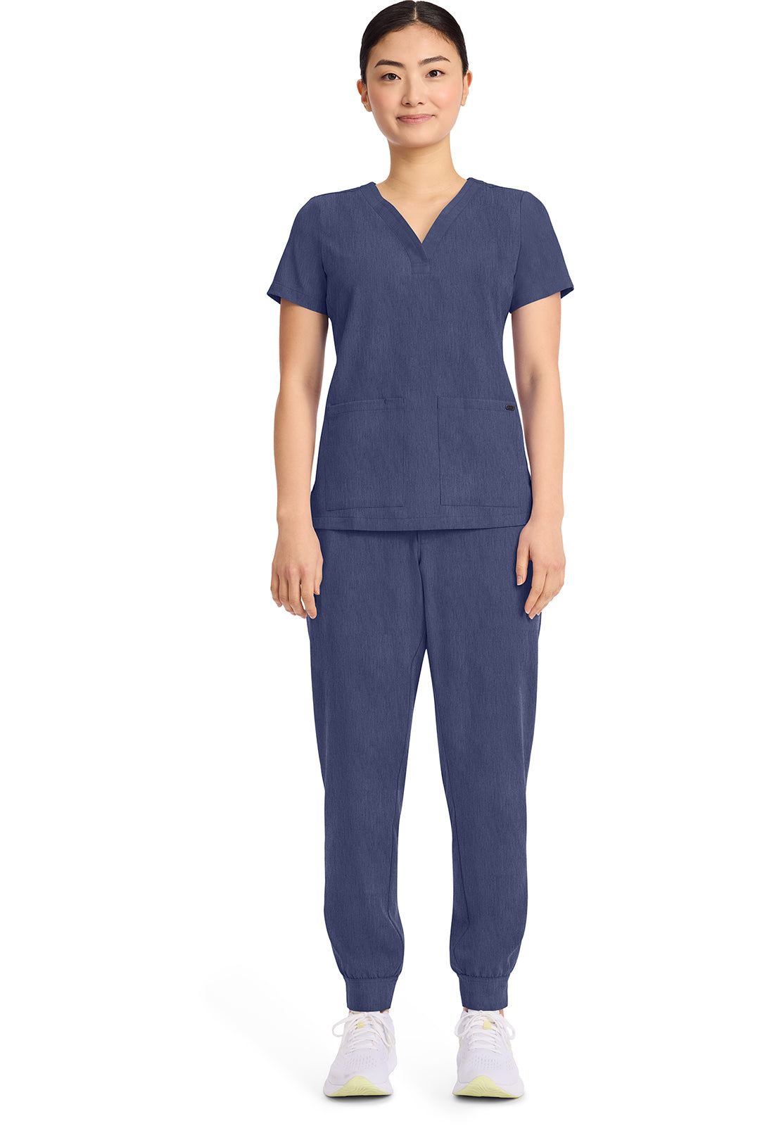 HEALING HANDS - Women's 3-Pocket Y-Neck Top - Ebony Store