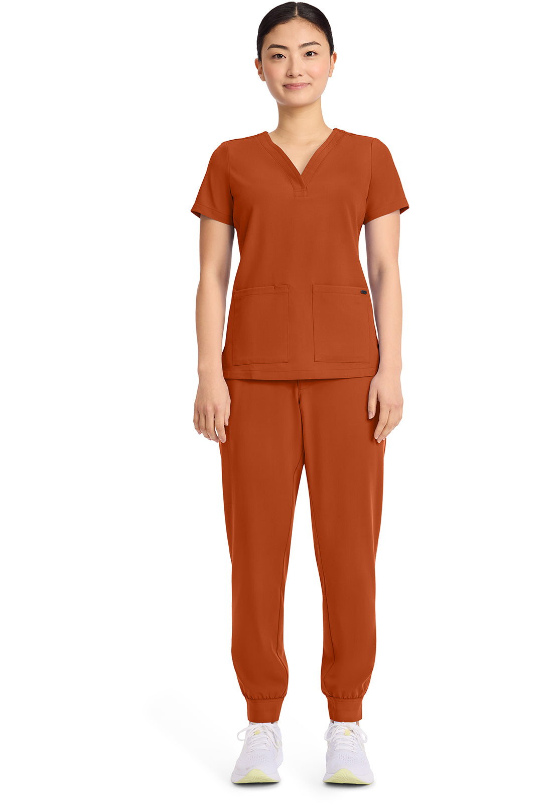 HEALING HANDS - Women's 3-Pocket Y-Neck Top - Ebony Store