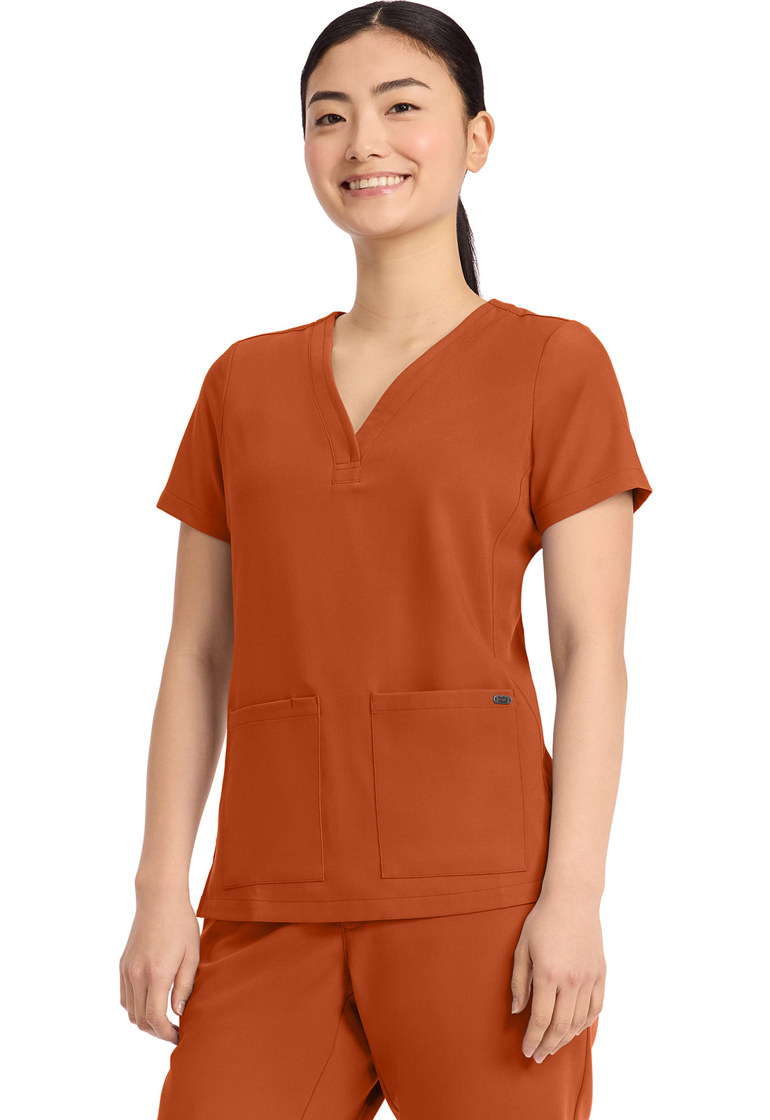 HEALING HANDS - Women's 3-Pocket Y-Neck Top - Ebony Store