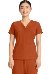 HEALING HANDS - Women's 3-Pocket Y-Neck Top - Ebony Store