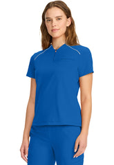 CHEROKEE - Women's Tuck-in Mock Neck Henley Top - Ebony Store