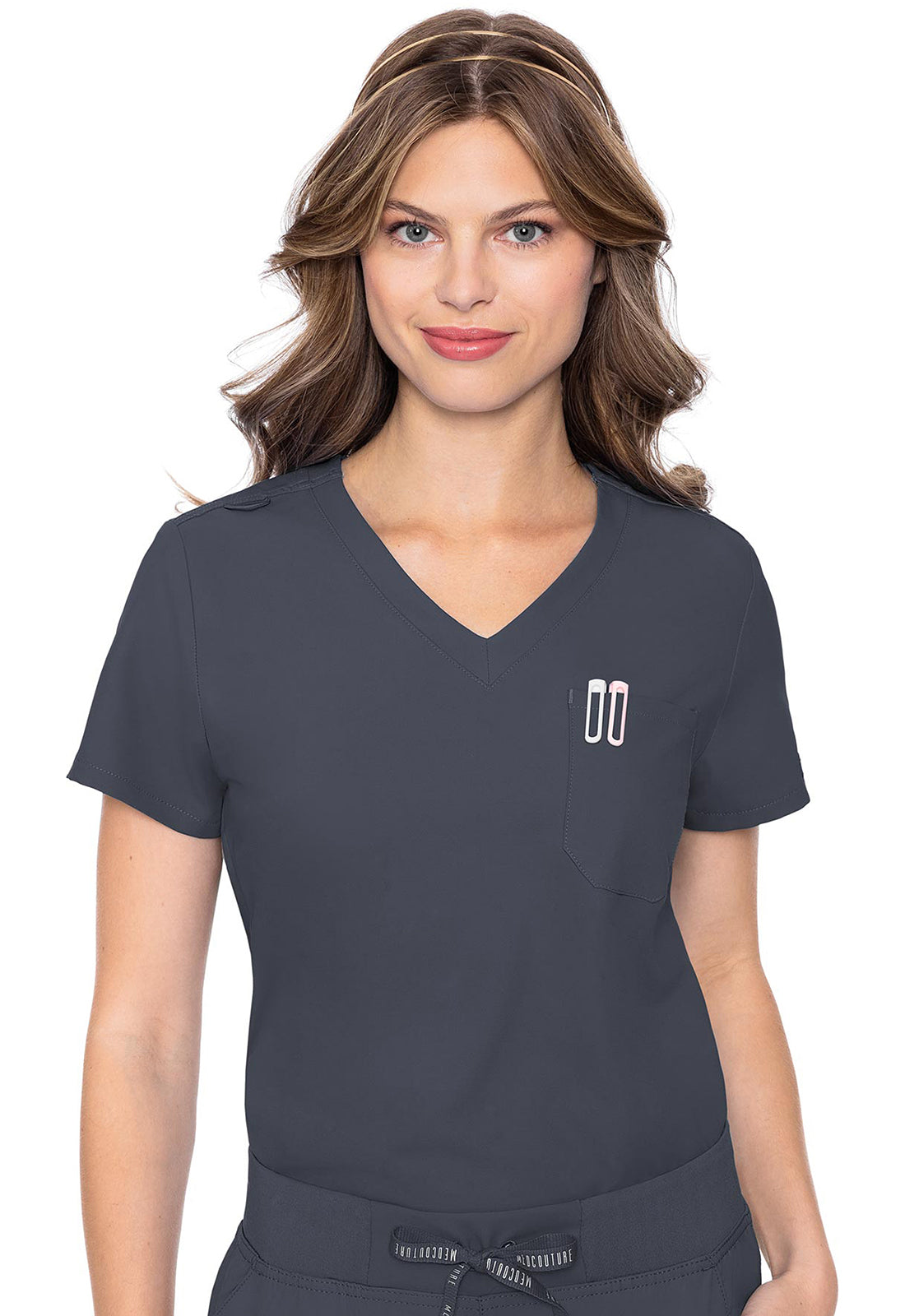 MEDCOUTURE - One Pocket Tuck-In Top - Ebony Store