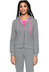 MEDCOUTURE - Fleece Zip Front Logo Hoodie - Ebony Store