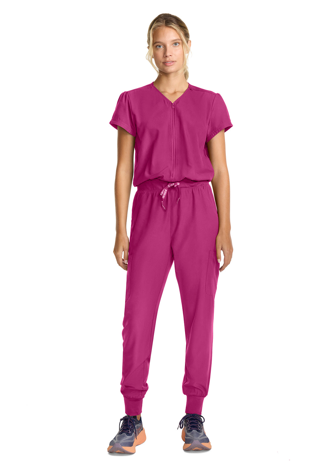 MEDCOUTURE - Women's Zip Front Jumpsuit - Ebony Store