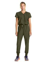MEDCOUTURE - Women's Zip Front Jumpsuit - Ebony Store
