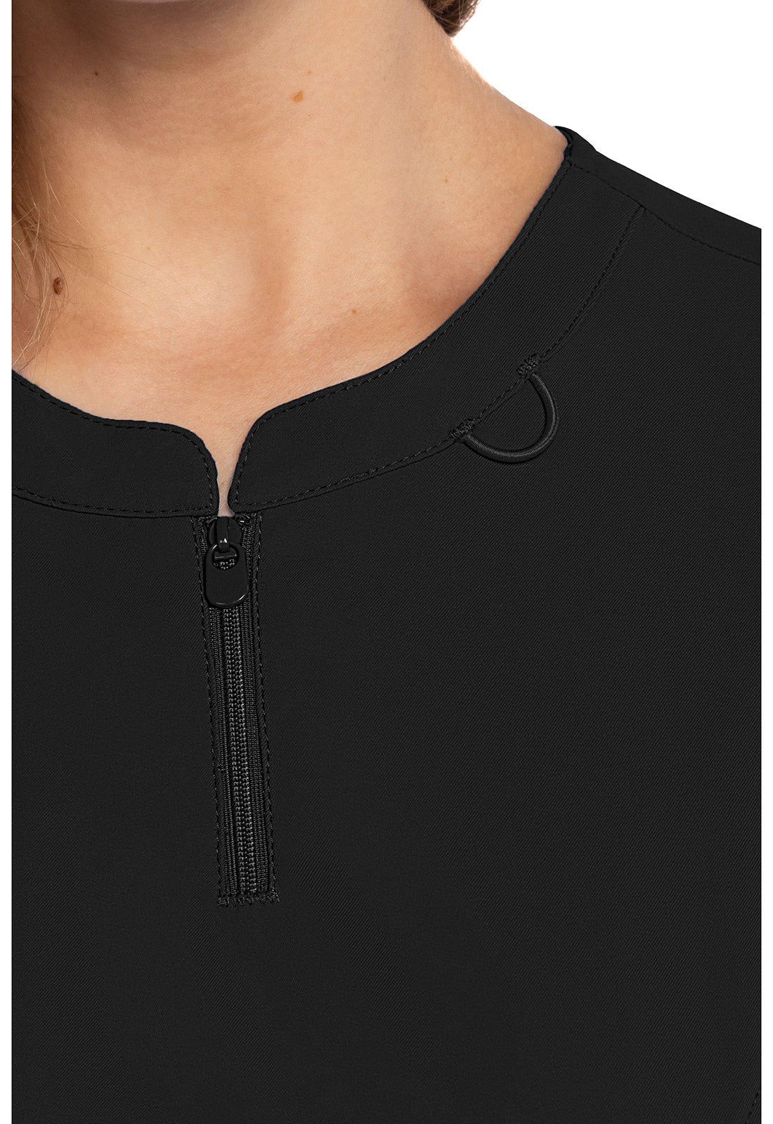 MEDCOUTURE - Zip Front Henley Top - Ebony Store
