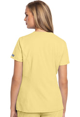 MedCouture Zip Front Henley Scrub Top