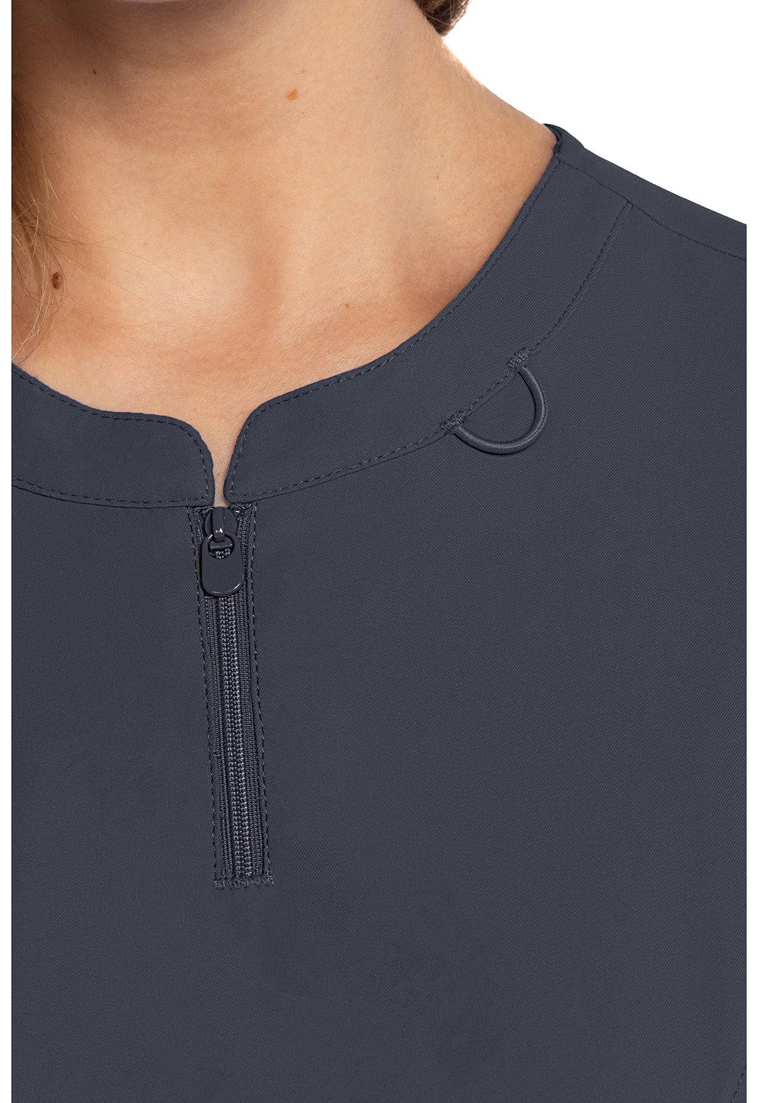 MEDCOUTURE - Zip Front Henley Top - Ebony Store