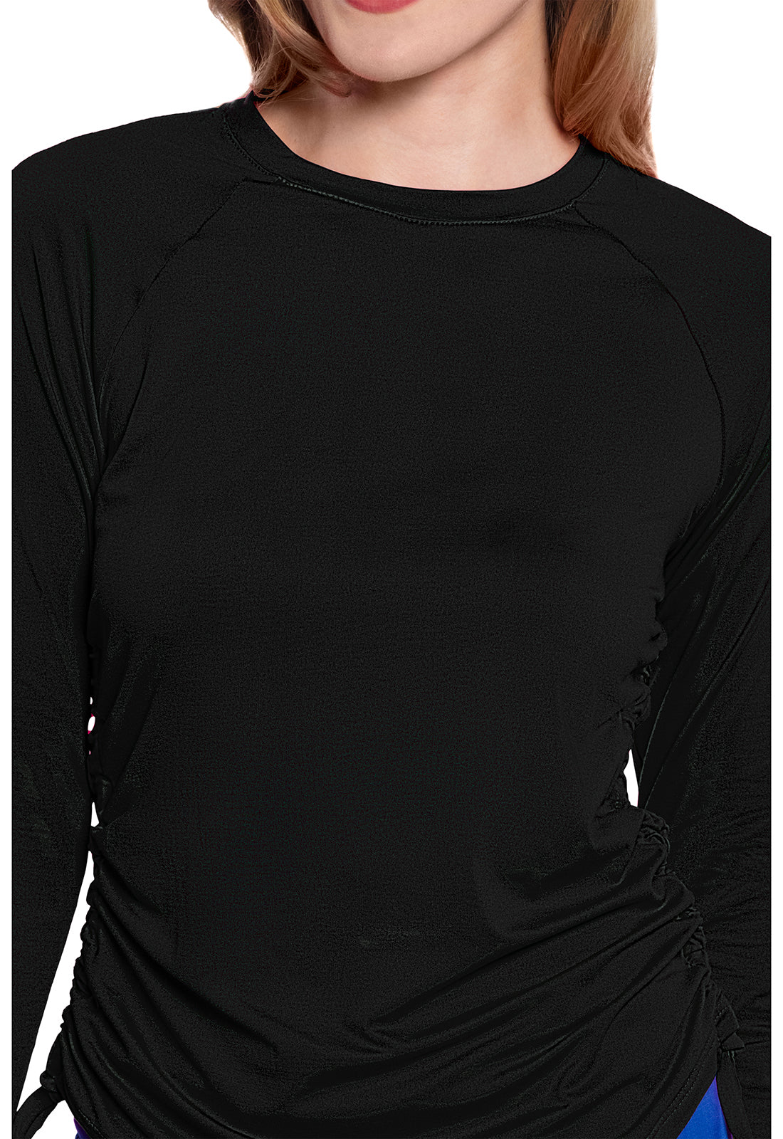 MEDCOUTURE - Long Sleeve Ruched Underscrub - Ebony Store