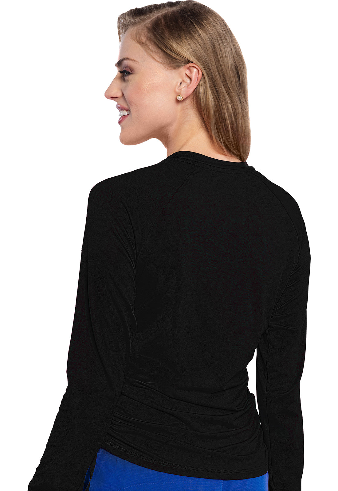 MEDCOUTURE - Long Sleeve Ruched Underscrub - Ebony Store
