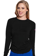 MEDCOUTURE - Long Sleeve Ruched Underscrub - Ebony Store