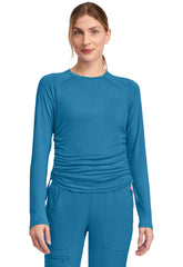 MEDCOUTURE - Long Sleeve Ruched Underscrub - Ebony Store