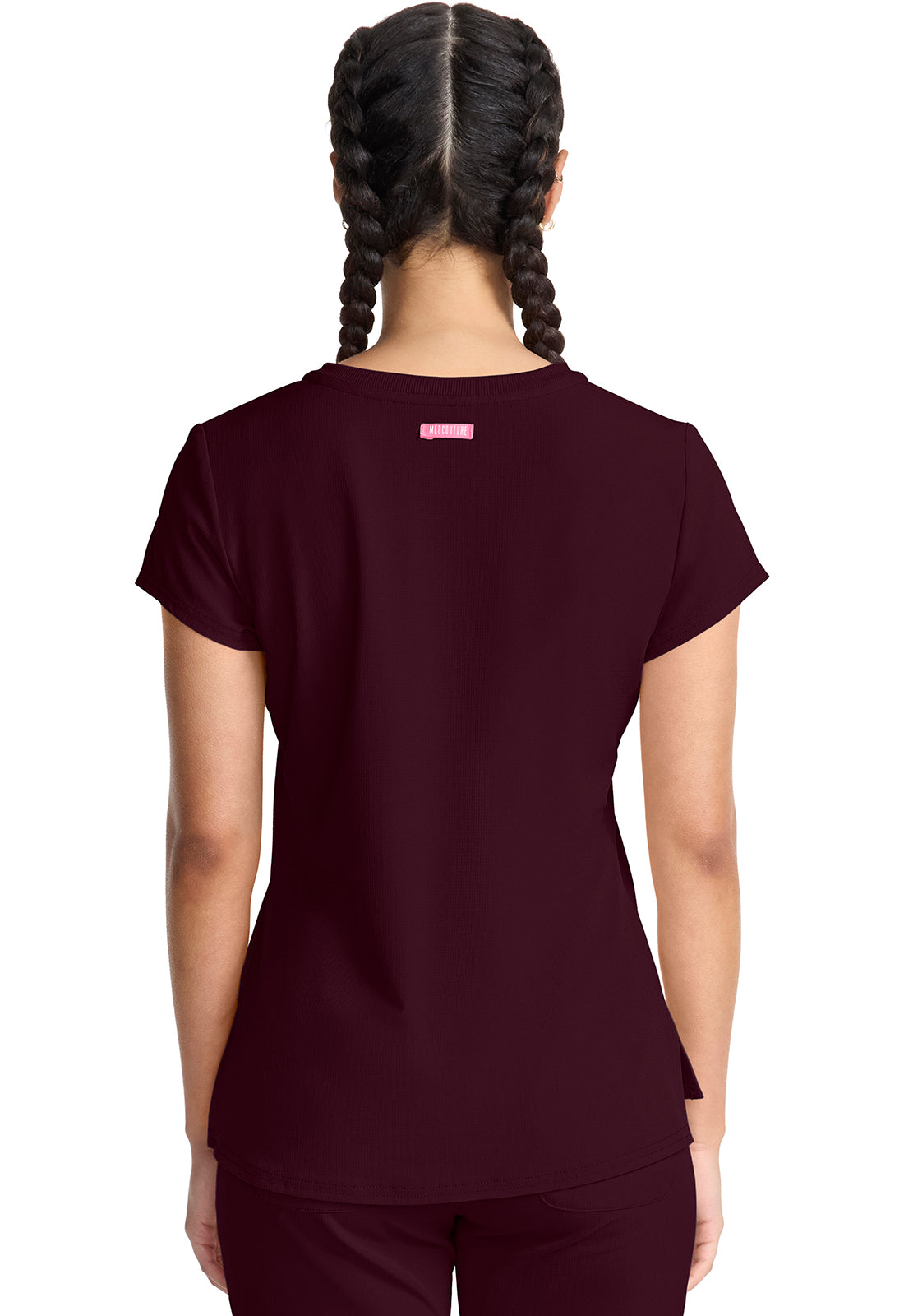 MEDCOUTURE - Quarter Zip V-Neck Tuckable Top - Ebony Store