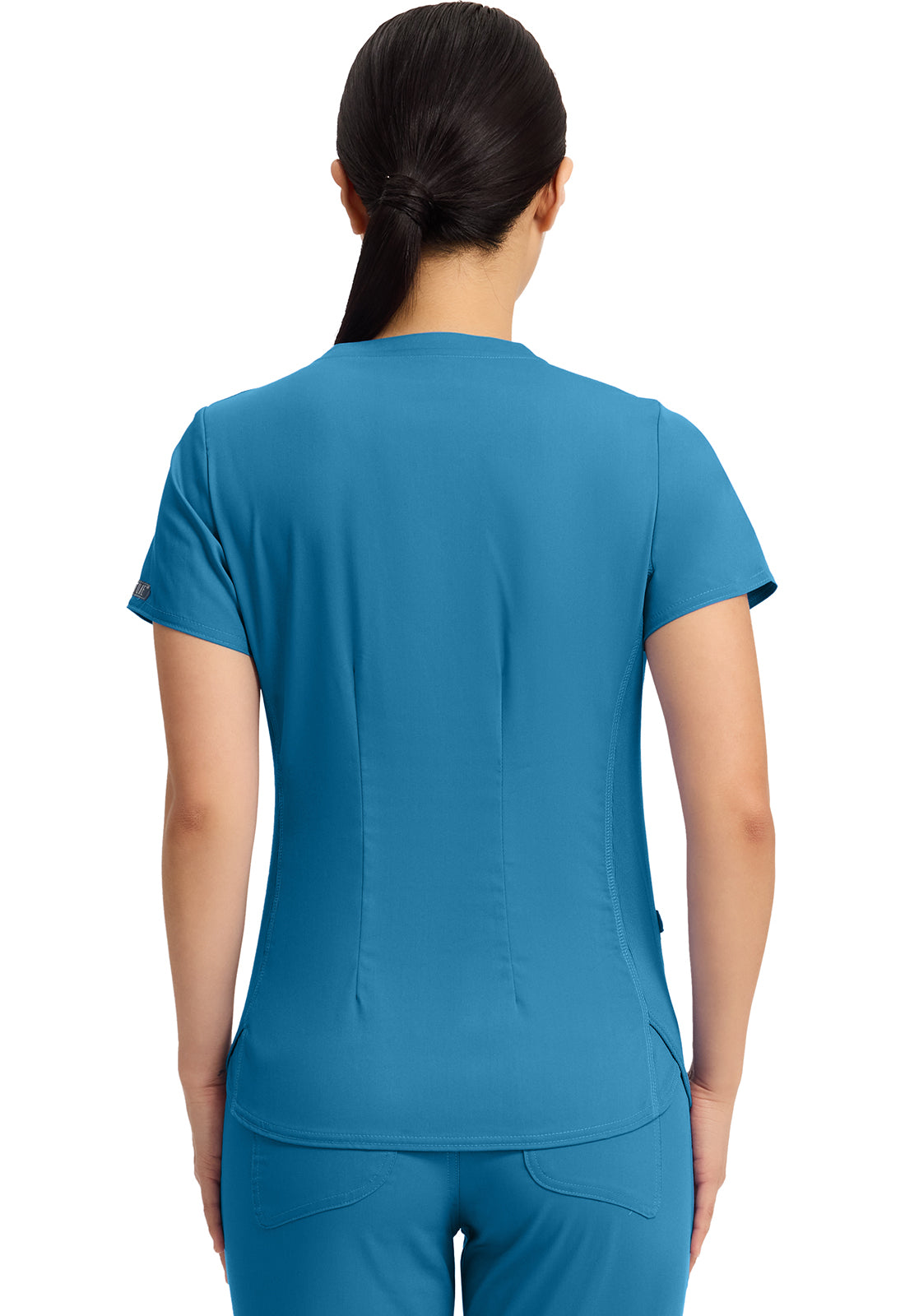 MEDCOUTURE - V-Neck Shirttail Top - Ebony Store