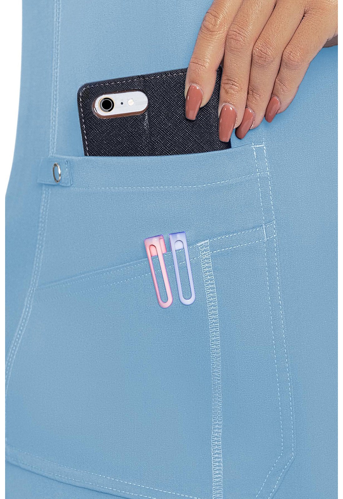 MEDCOUTURE - V-Neck Shirttail Top - Ebony Store