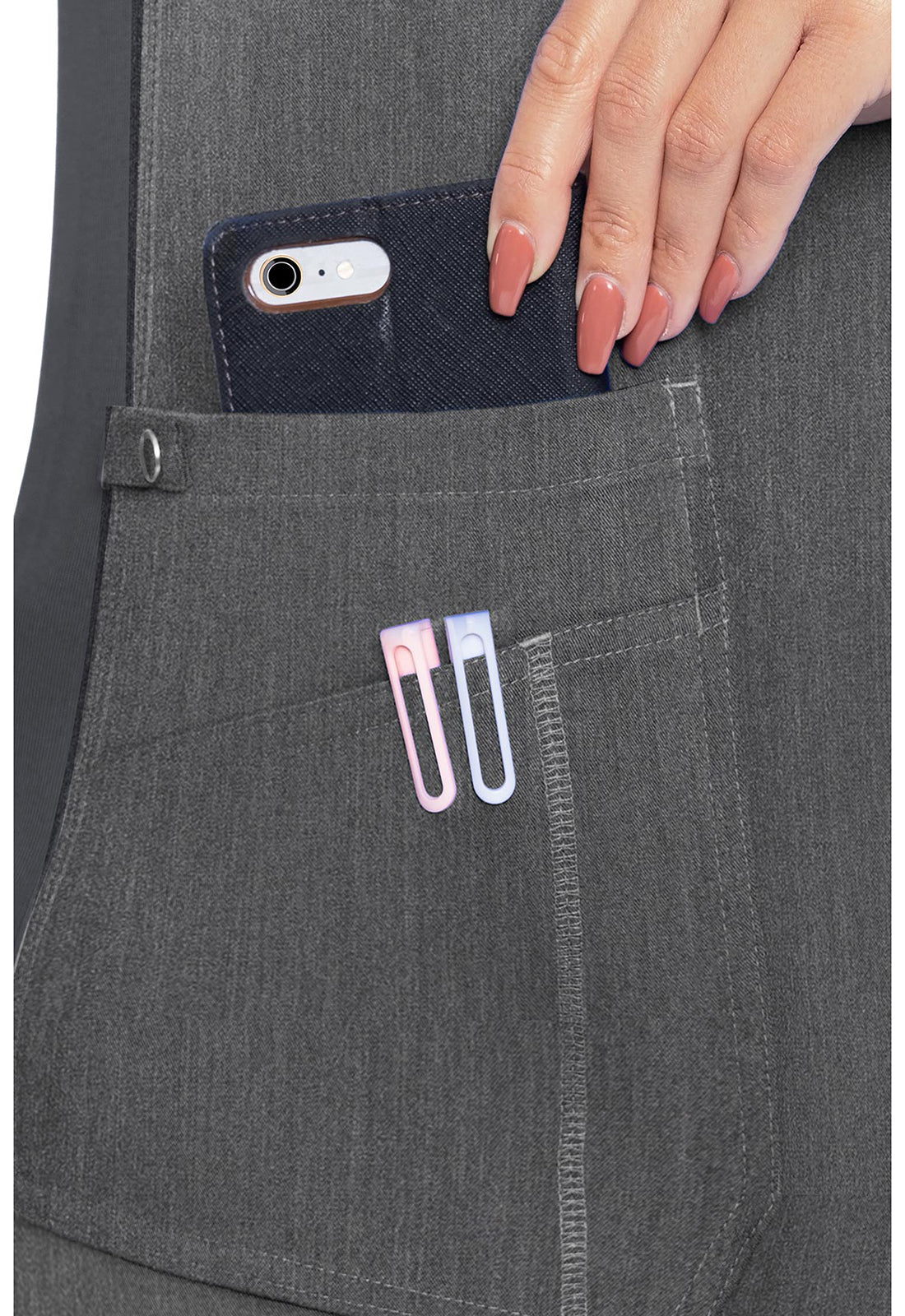 MEDCOUTURE - V-Neck Shirttail Top - Ebony Store