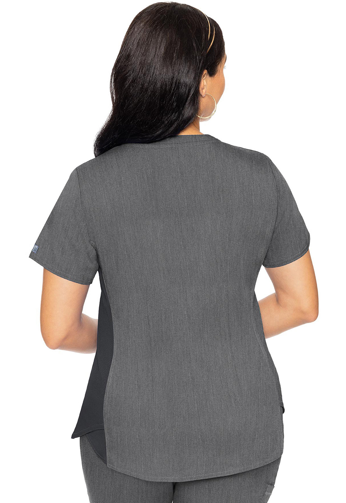 MEDCOUTURE - V-Neck Shirttail Top - Ebony Store