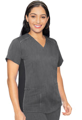 MEDCOUTURE - V-Neck Shirttail Top - Ebony Store