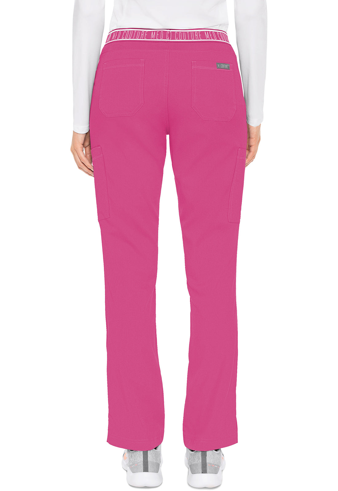 MEDCOUTURE Yoga 2 cargo pant with back pockets, shown from the rear in a relaxed fit, versatile and comfortable activewear.