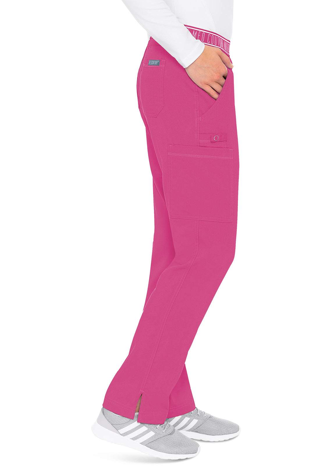 MEDCOUTURE Yoga 2 Cargo Pocket Pant showing right side with cargo pocket and relaxed fit, designed for comfortable active wear.
